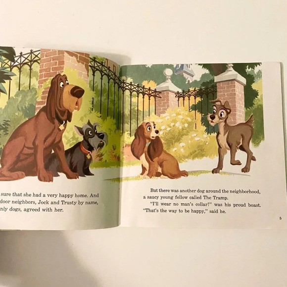 Vintage 1965 Disney Lady  and the Tramp 7 Inch Record and Book - Picture 9 of 15